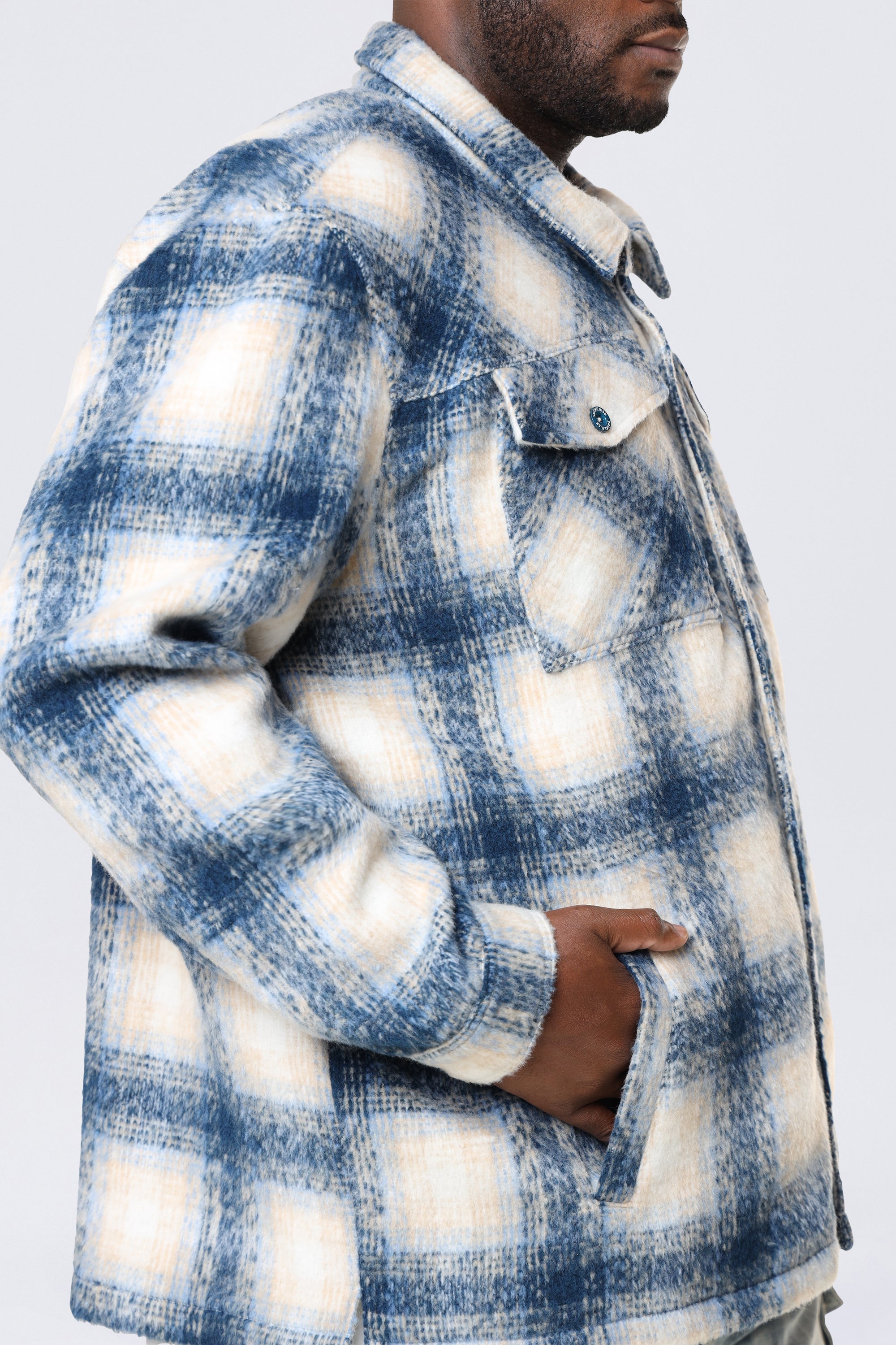 Big and Tall - Flannel Lined Overshirt - Oceana