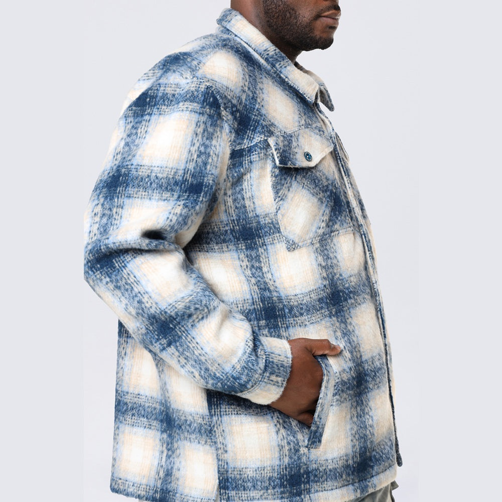 Big and Tall - Flannel Lined Overshirt - Oceana