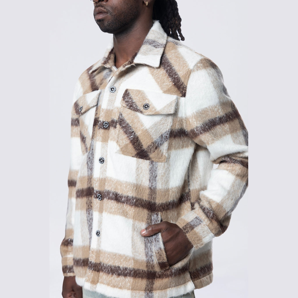 Smoke Rise Flannel Lined Overshirt - Cassava