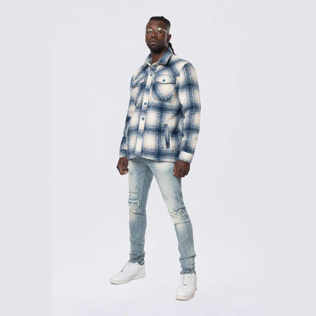 Smoke Rise Flannel Lined Overshirt - Oceana