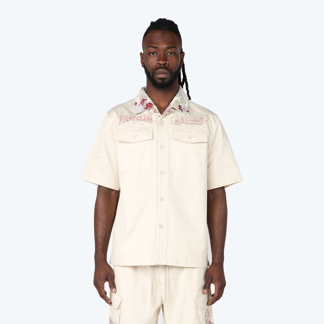 Boxy Tapestry SS Buttoned Down Shirt