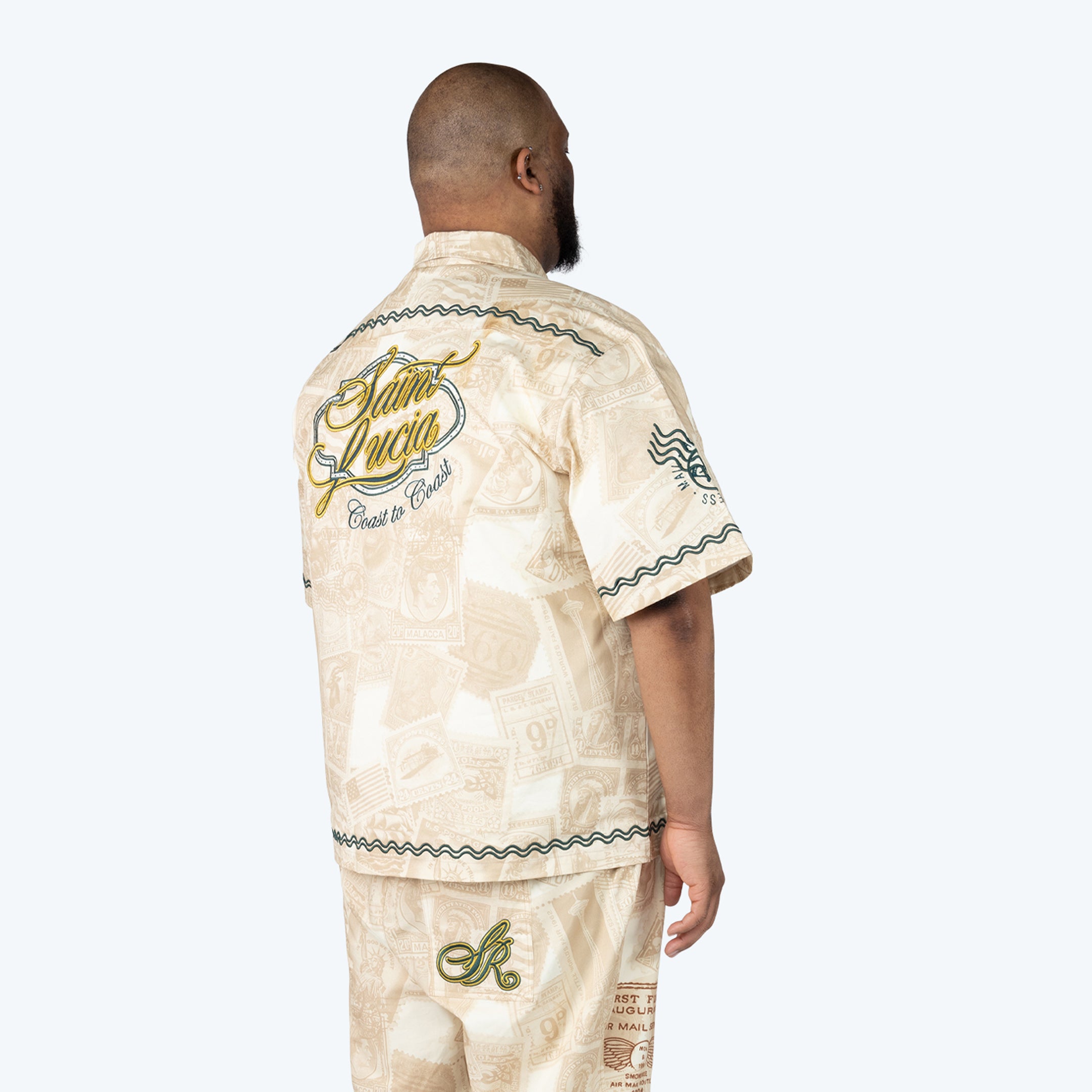 Smoke Rise Big and Tall - Country Club SS Buttoned Down Shirt - PAPYRUS