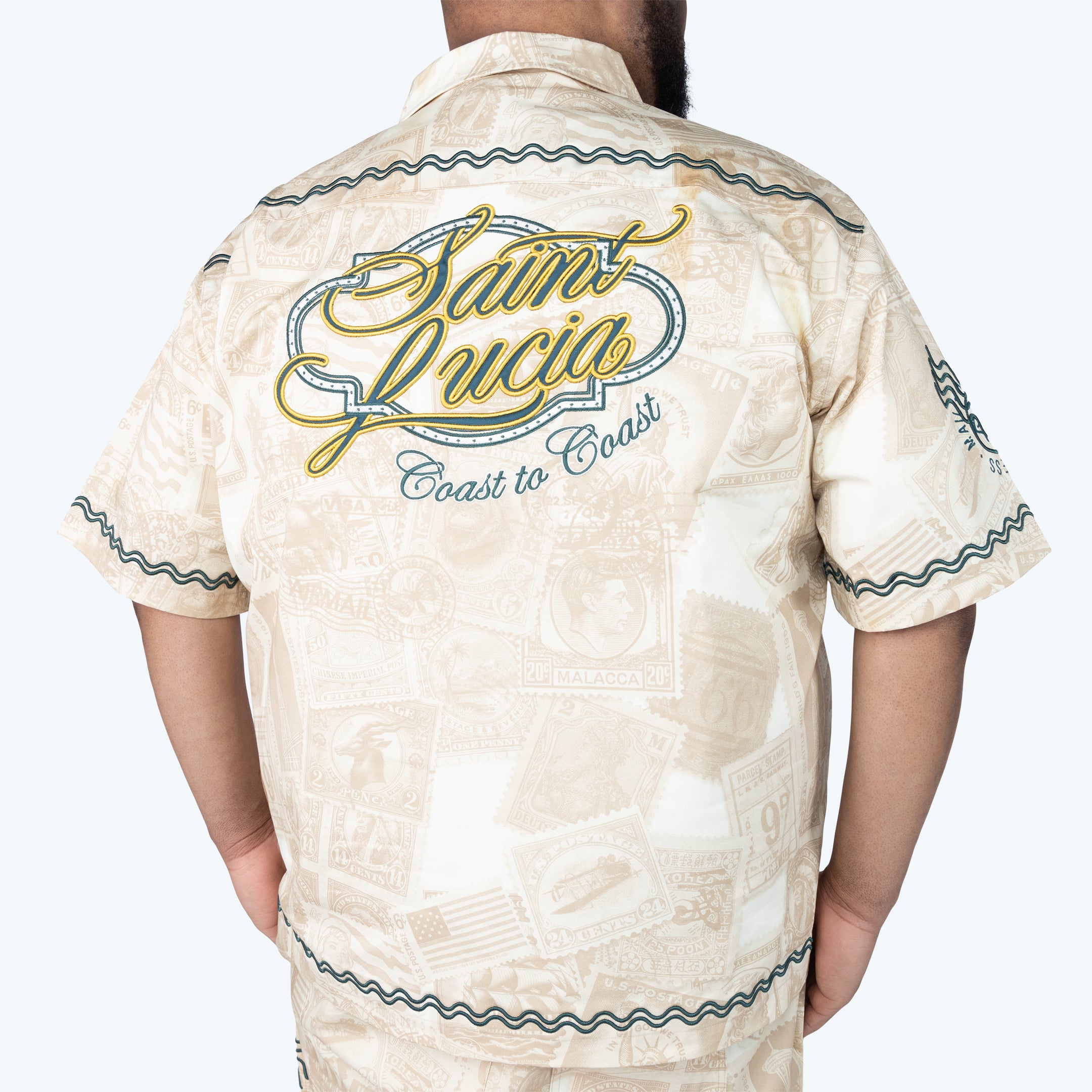 Smoke Rise Big and Tall - Country Club SS Buttoned Down Shirt - PAPYRUS
