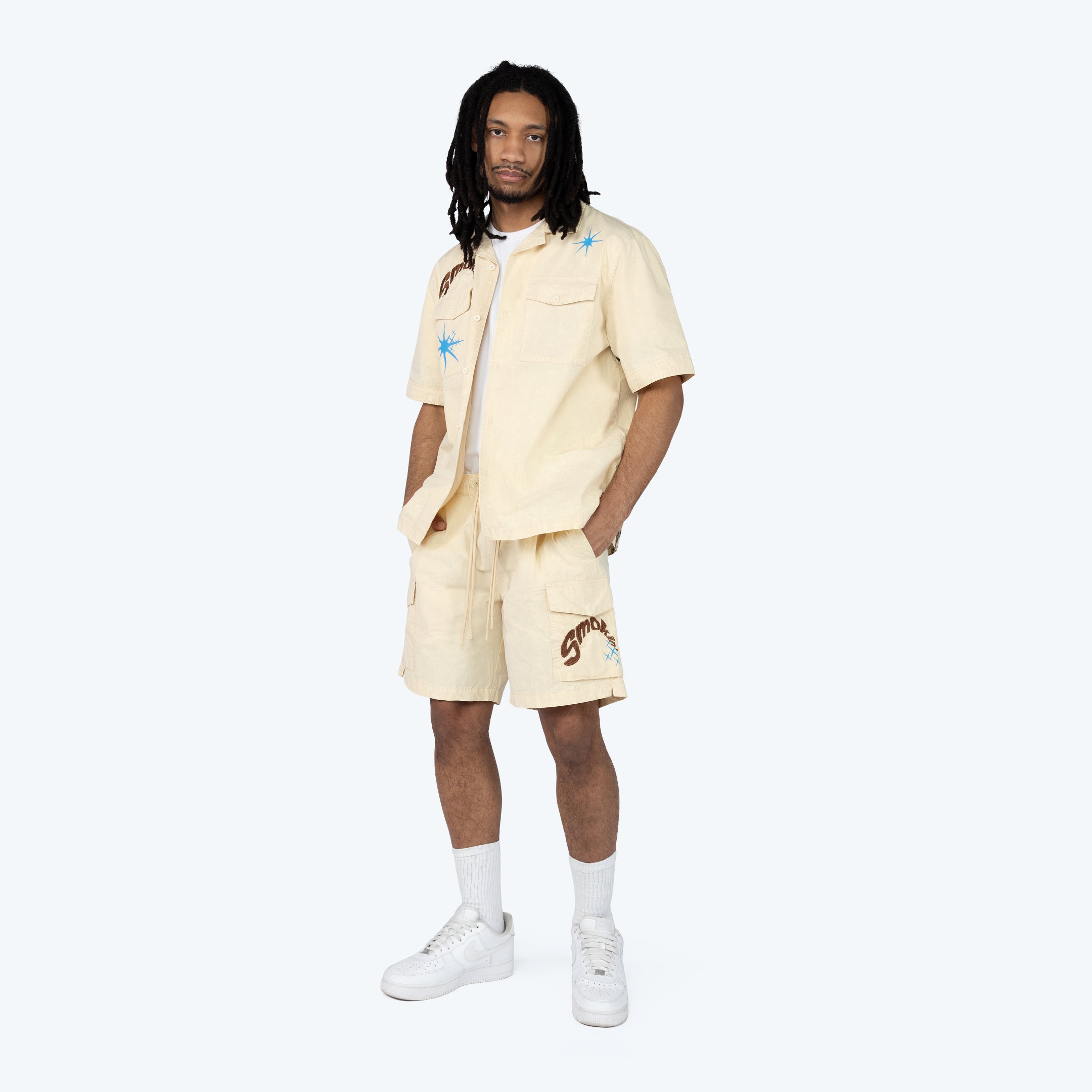 Dystopia Twill Lounge Shorts - Pearl