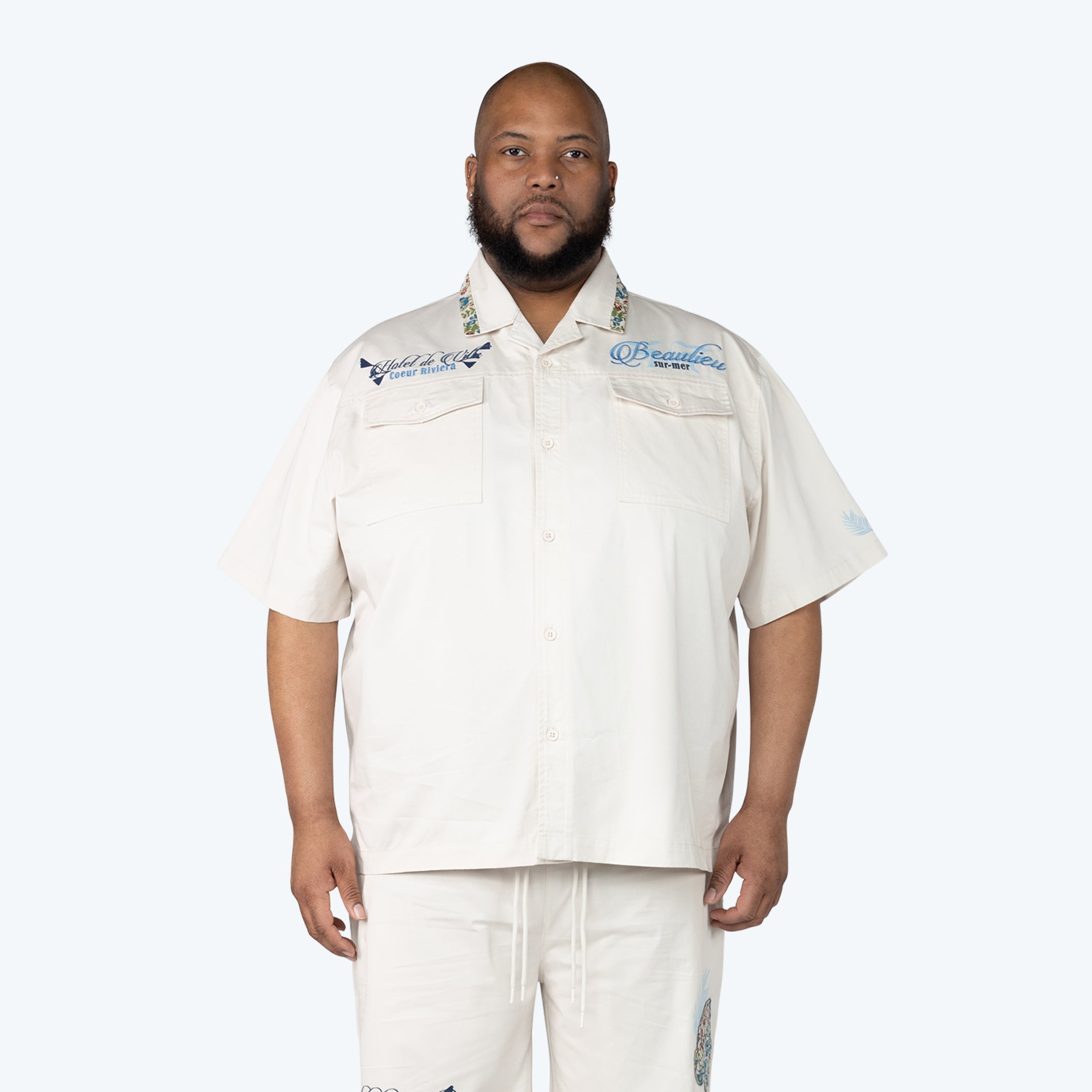 Big and Tall - Tapestry SS Buttoned Down Shirt