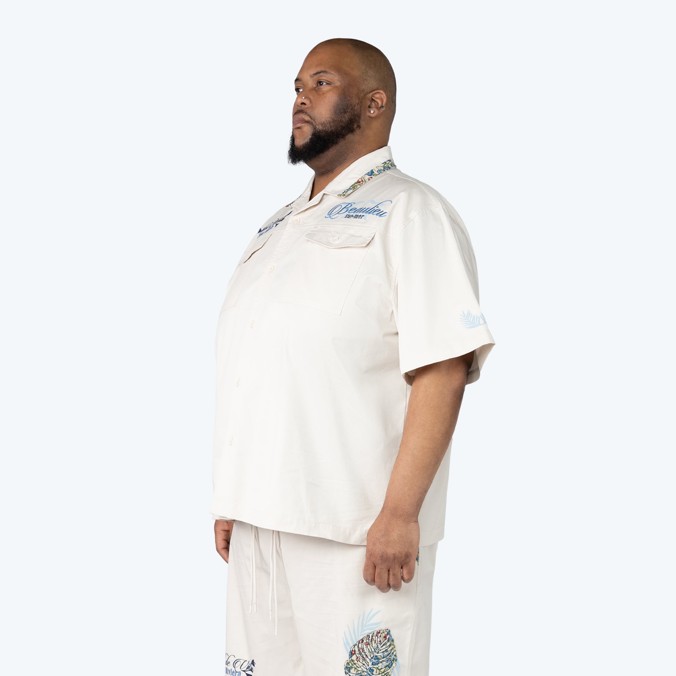 Big and Tall - Tapestry SS Buttoned Down Shirt
