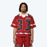 Oversized Triumph S/S Woven Shirt - Syrah