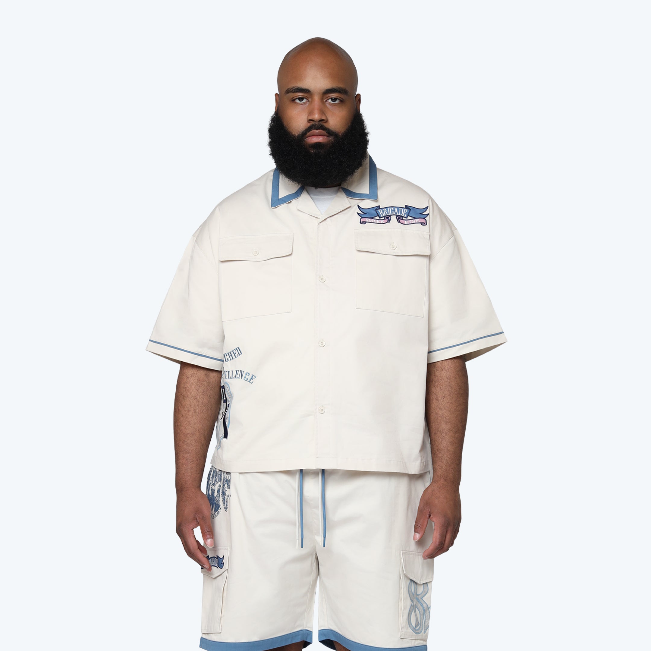 Big and Tall - Premier S/S Woven Shirt - Coronet Blue