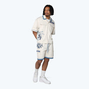 Oversized Premier S/S Woven Shirt - Coronet Blue
