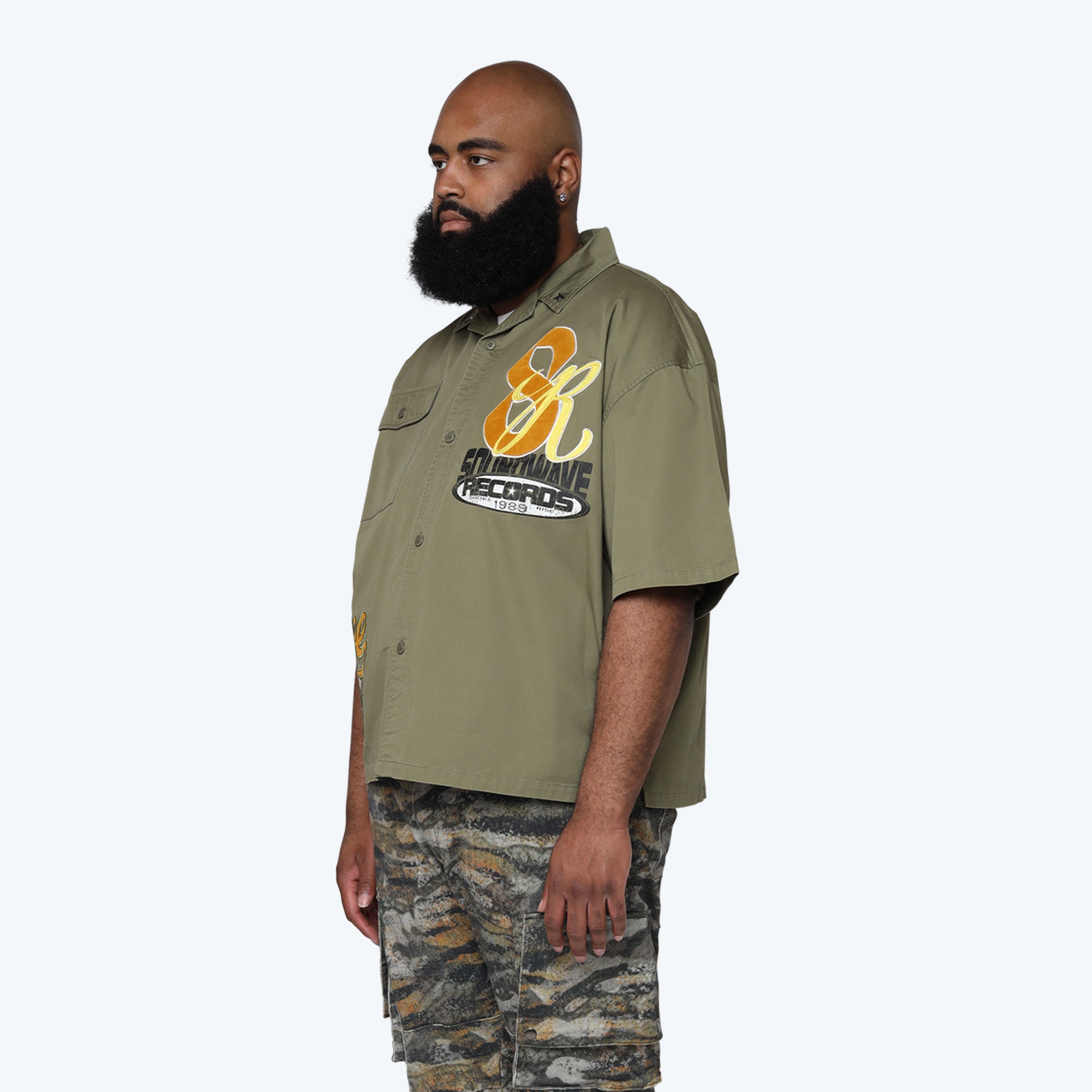 Big and Tall - Wilds S/S Woven Shirt - Loden Green