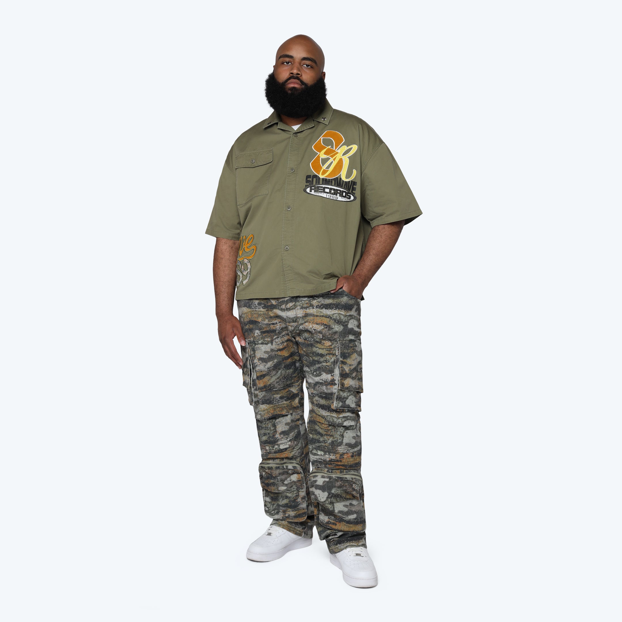 Big and Tall - Wilds S/S Woven Shirt - Loden Green