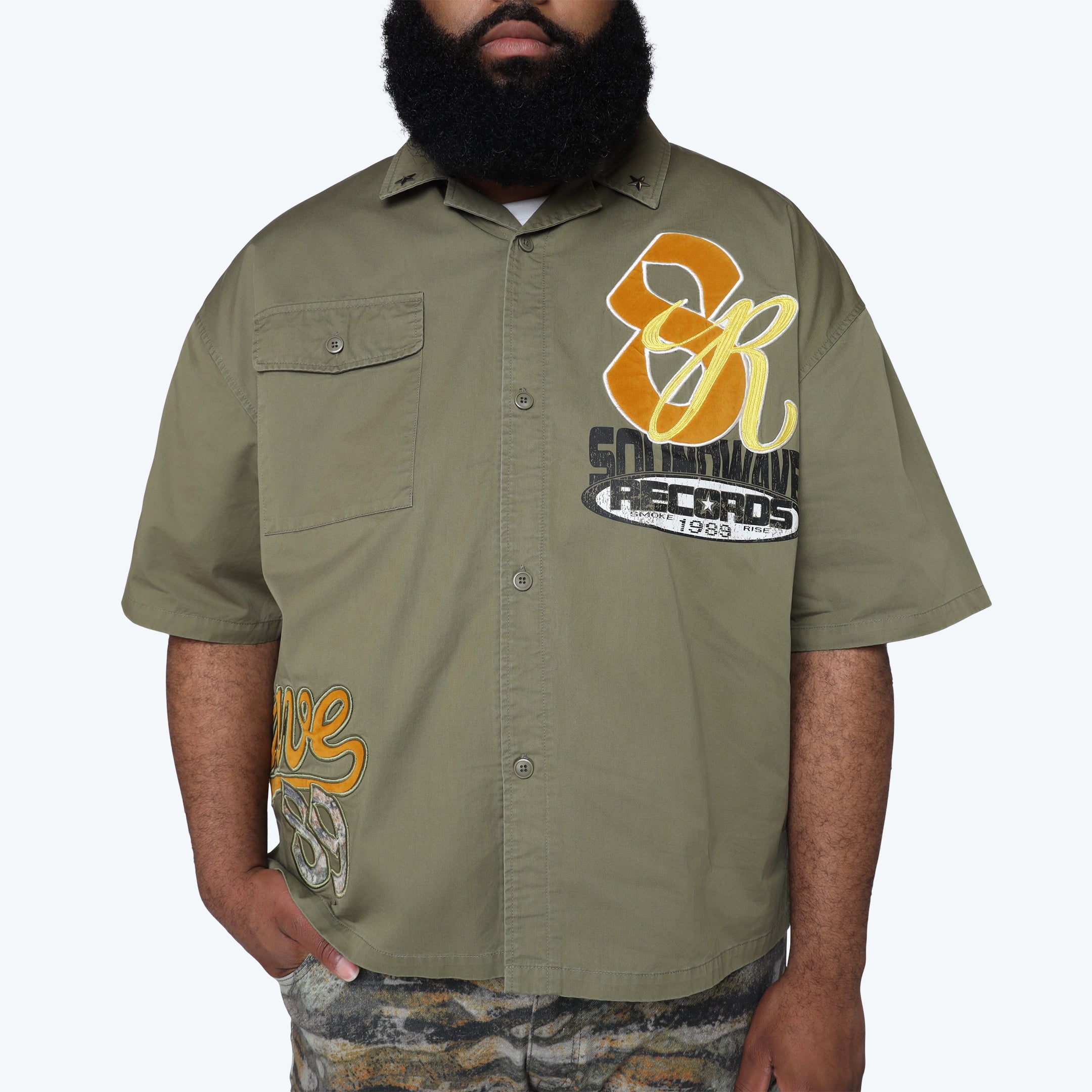 Big and Tall - Wilds S/S Woven Shirt - Loden Green