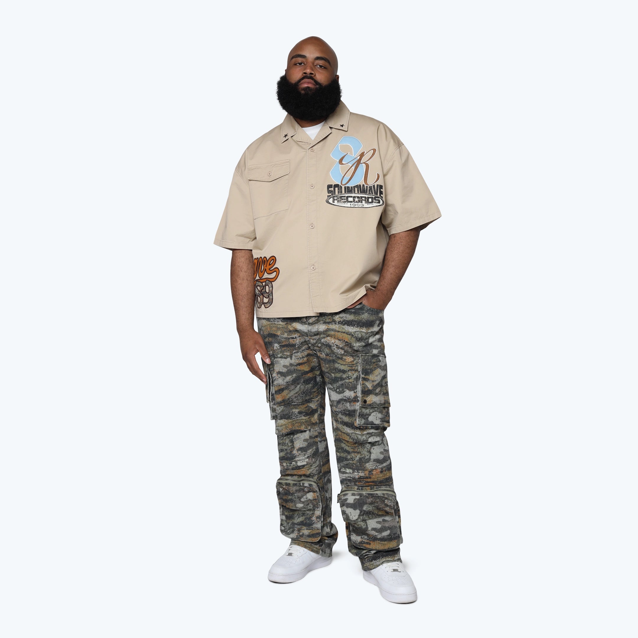 Big and Tall - Wilds S/S Woven Shirt - Safari