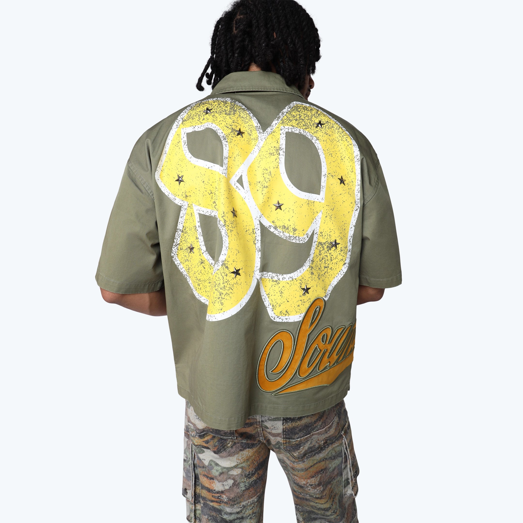 Oversized Wilds S/S Woven Shirt - Loden Green