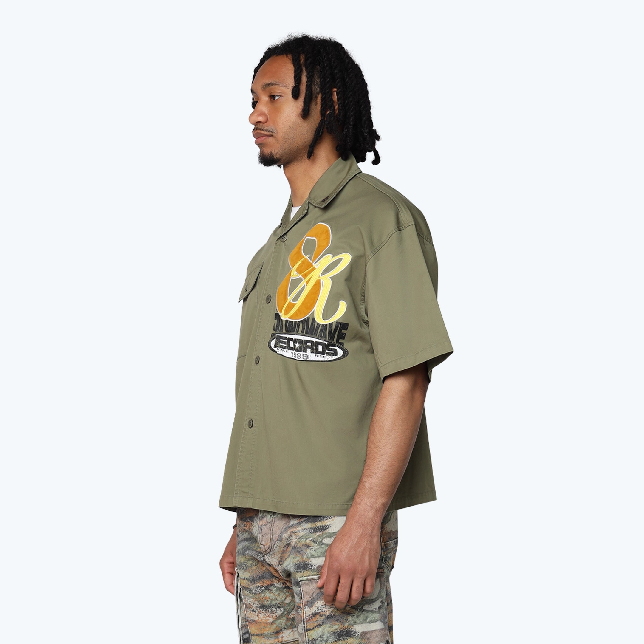 Oversized Wilds S/S Woven Shirt - Loden Green