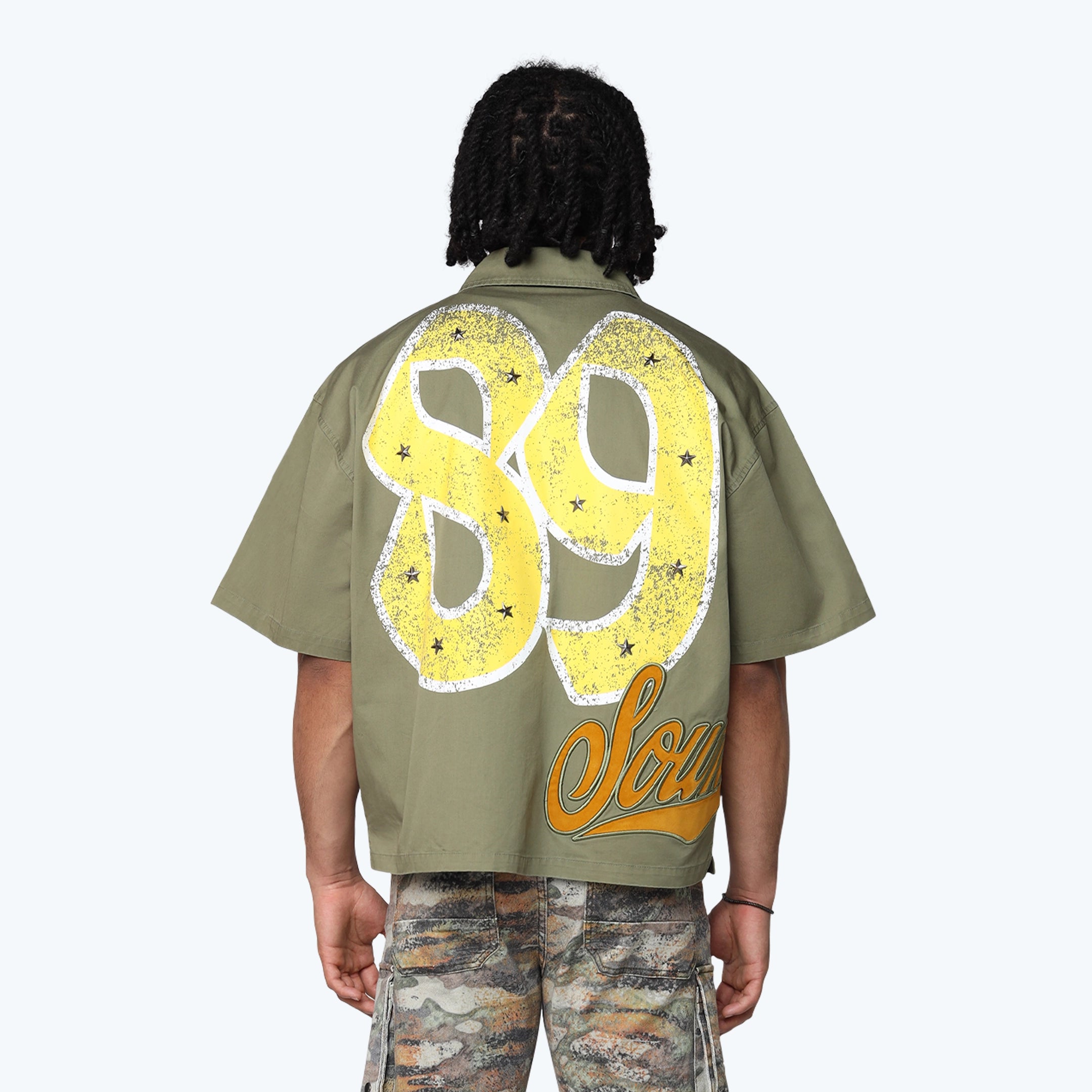 Oversized Wilds S/S Woven Shirt - Loden Green