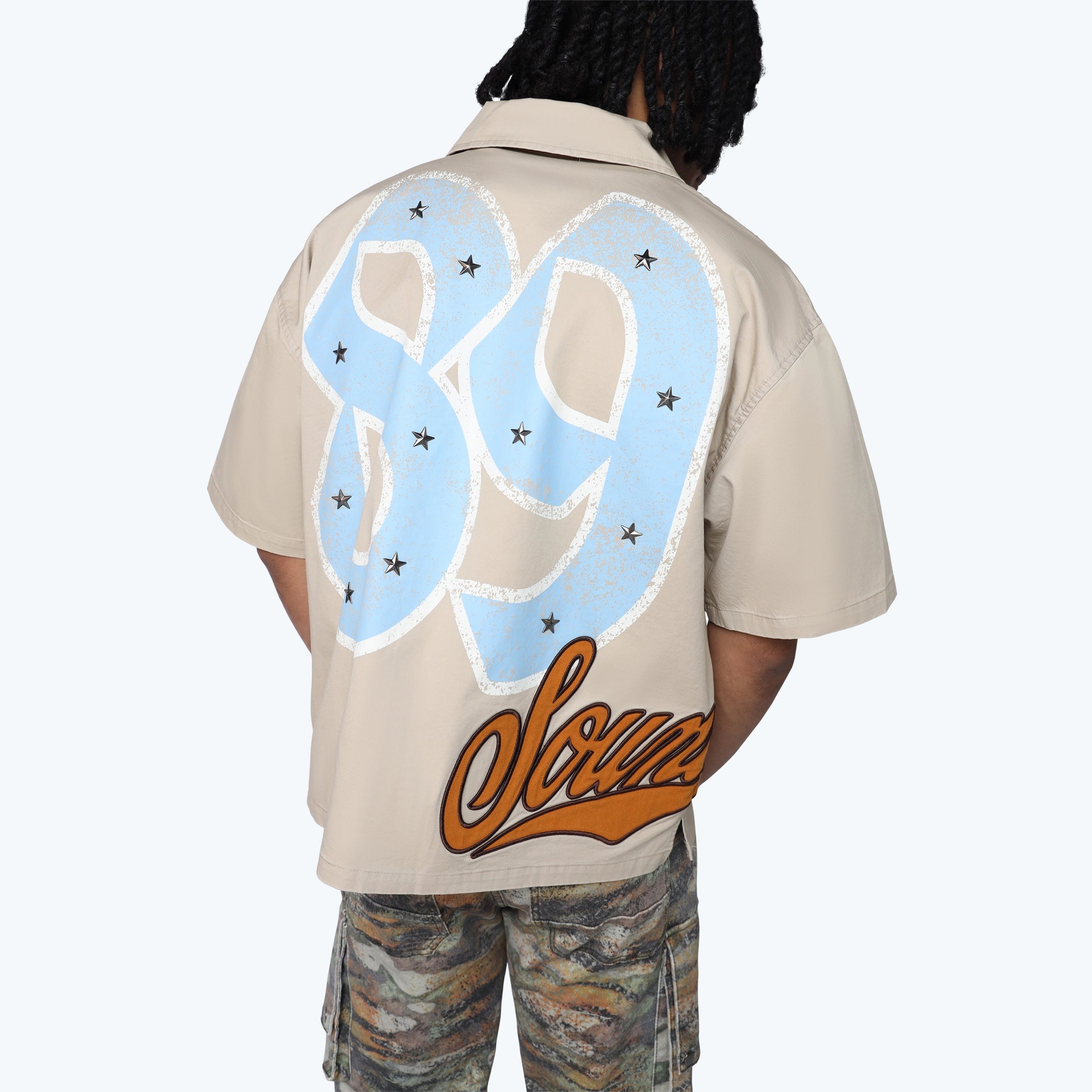 Oversized Wilds S/S Woven Shirt - Safari