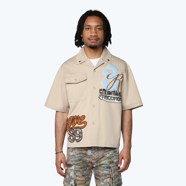Oversized Wilds S/S Woven Shirt - Safari