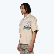 Oversized Wilds S/S Woven Shirt - Safari