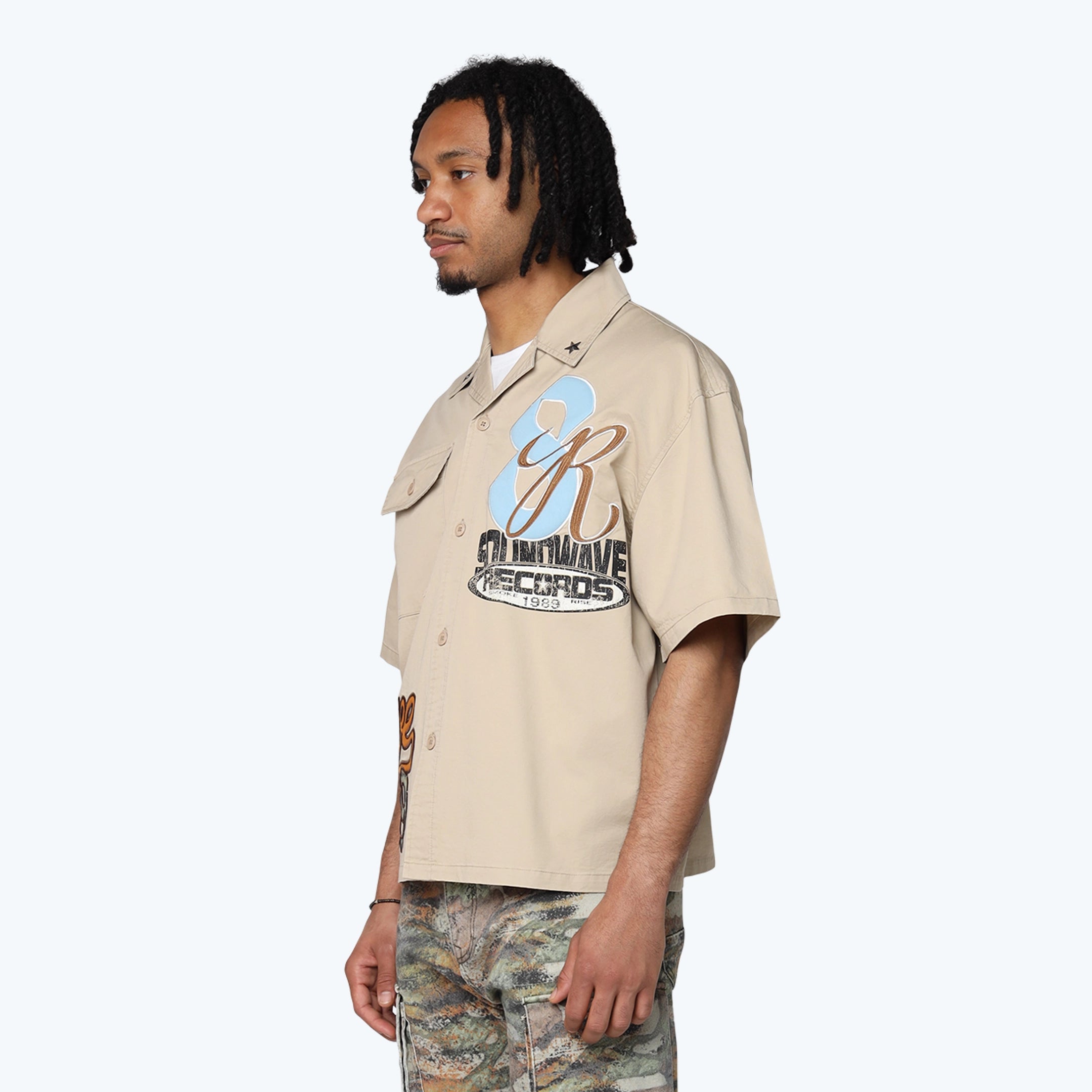 Oversized Wilds S/S Woven Shirt - Safari