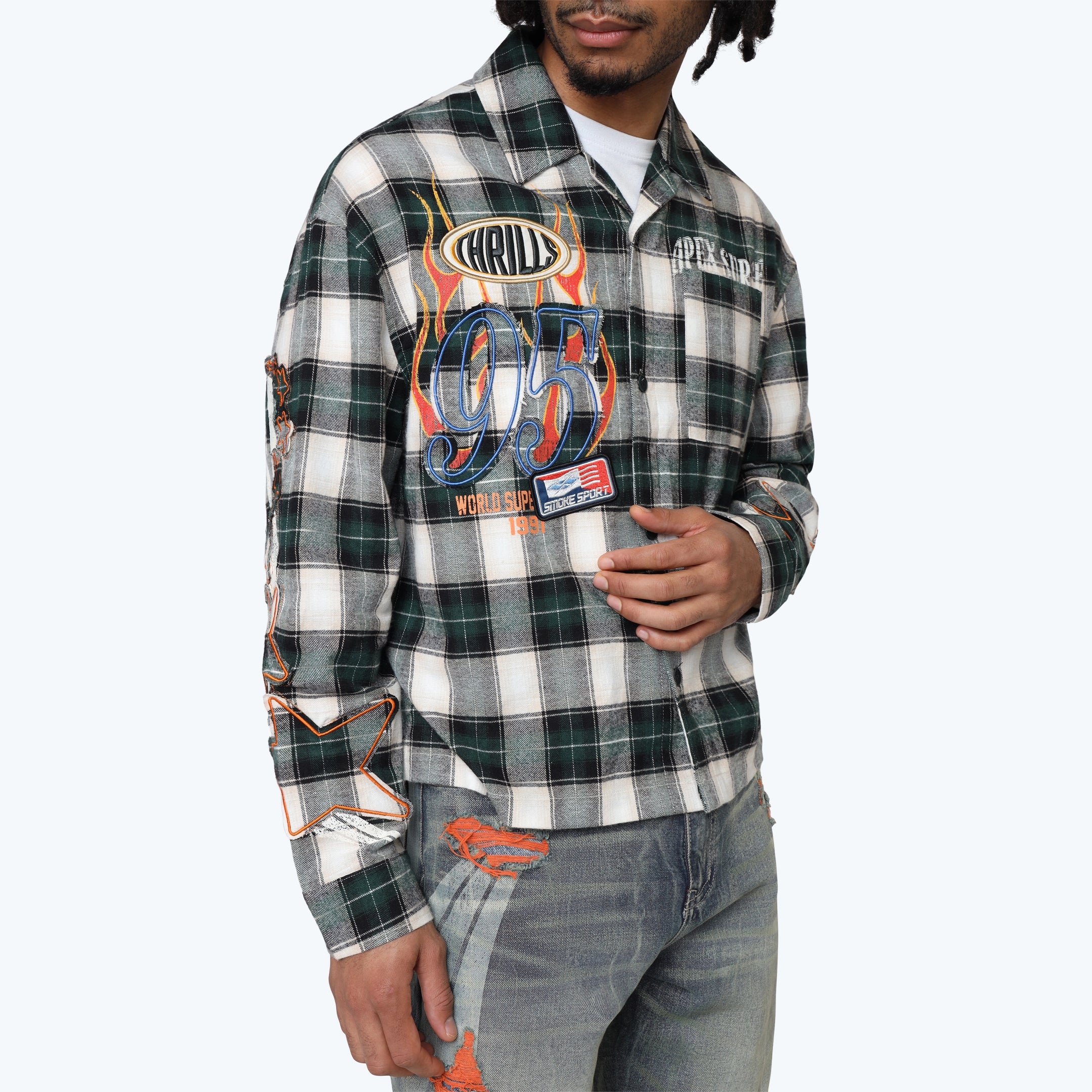 Oversized Thrills Woven Shirt - Hemlock
