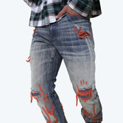 Lazy Stacked Thrills Jeans - Imperial Blue