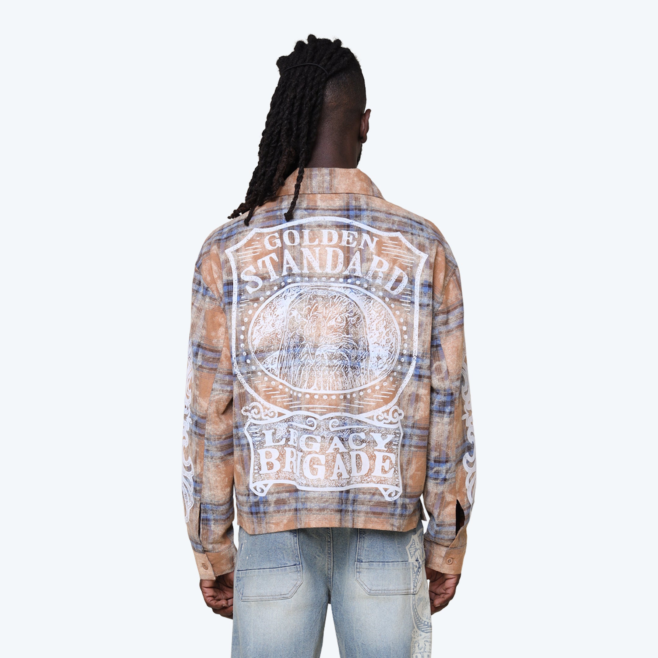 Oversized Grandeur Plaid L/S Woven Shirt - Apatite