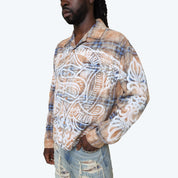 Oversized Grandeur Plaid L/S Woven Shirt - Apatite