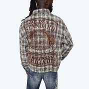 Oversized Grandeur Plaid L/S Woven Shirt - Epidote