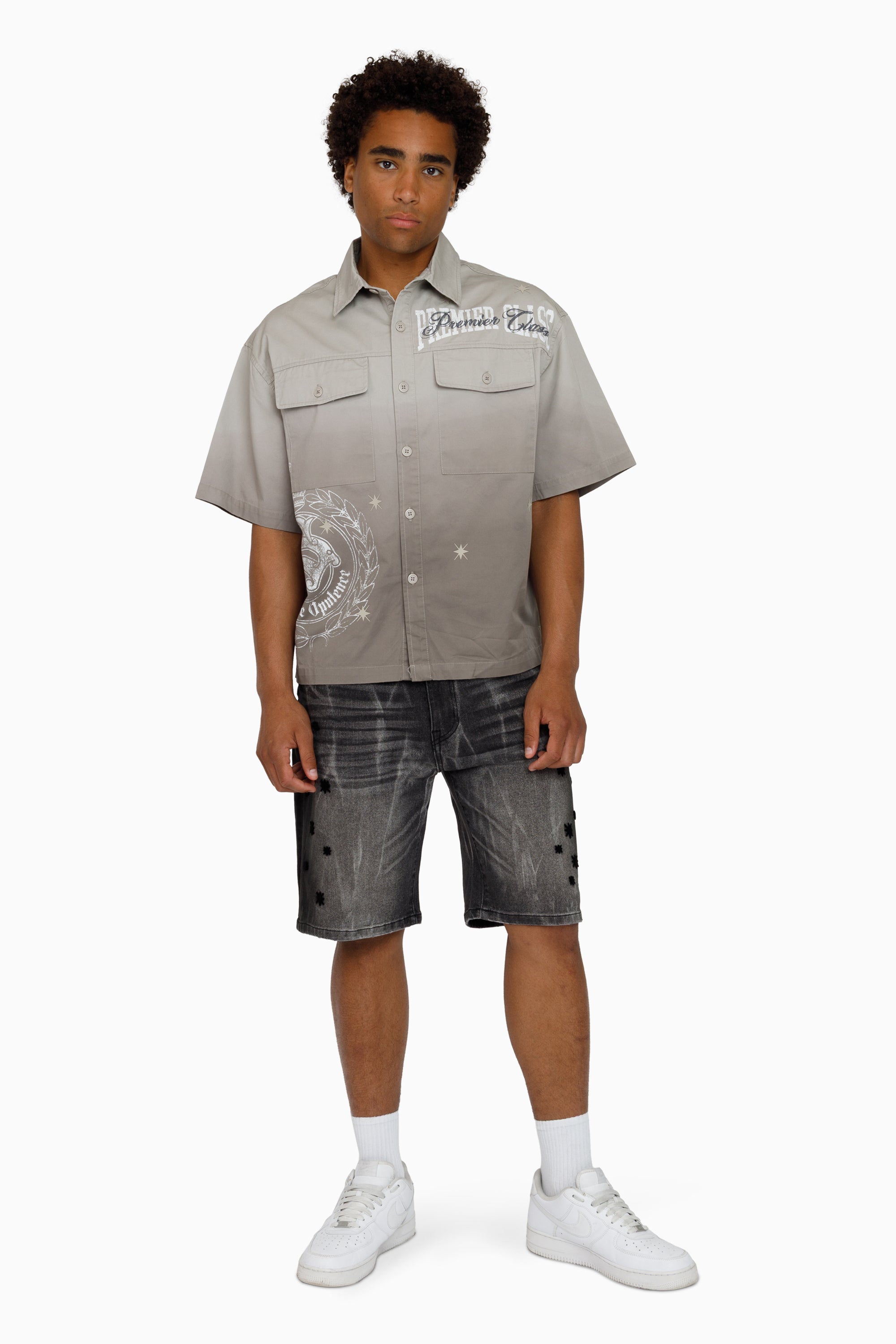 Premier Class SS Button Down Shirt - Dove
