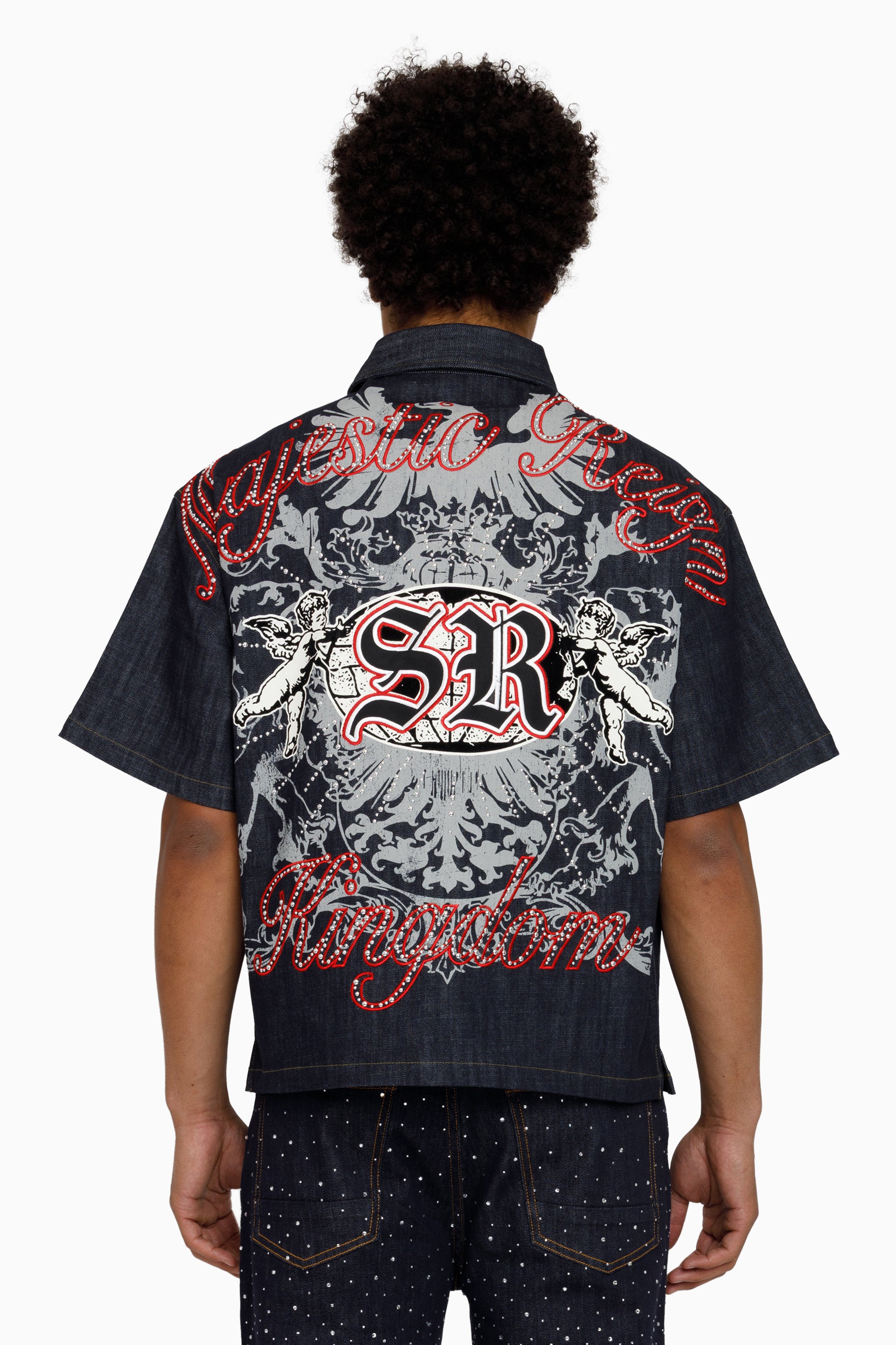 Majestic Reign SS Button Down Shirt - Ink Blue