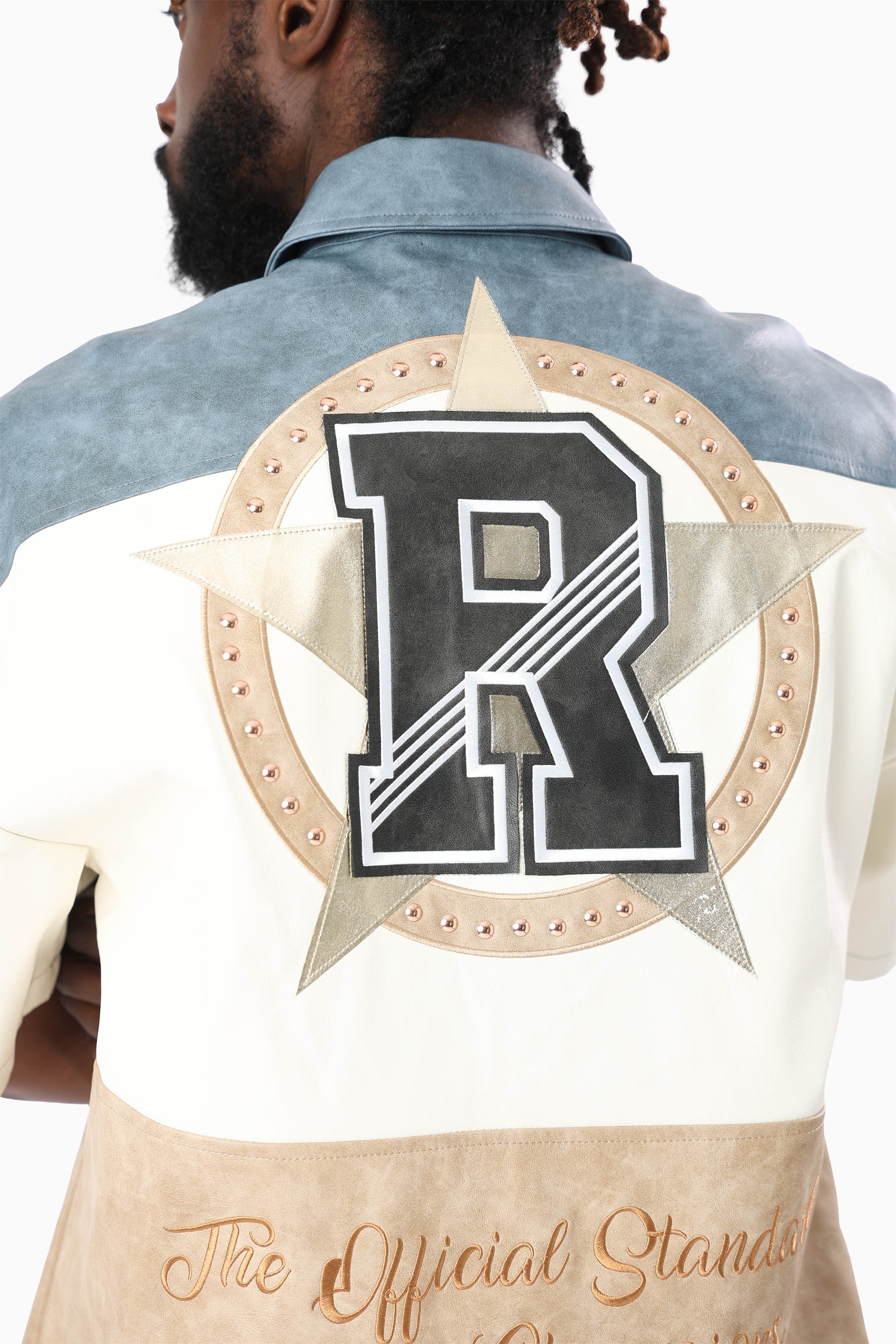 Royalty Colorblock Full Zip Shirt - Pale Khaki