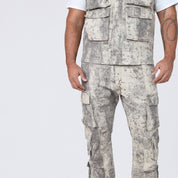 Big and Tall - Utility Splatter Print Twill Pants