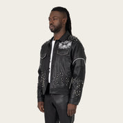 Workwear Noble Steed Vegan Leather Trucker Jacket - Black