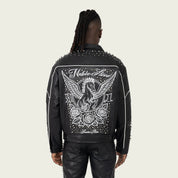 Workwear Noble Steed Vegan Leather Trucker Jacket - Black