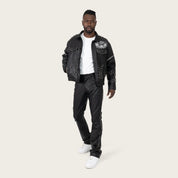 Workwear Noble Steed Vegan Leather Trucker Jacket - Black