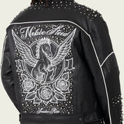 Workwear Noble Steed Vegan Leather Trucker Jacket - Black