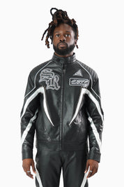 Club Circuit Racing PU Jacket - Crocodile Black