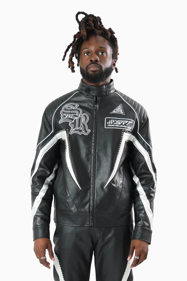 Club Circuit Racing PU Jacket - Crocodile Black