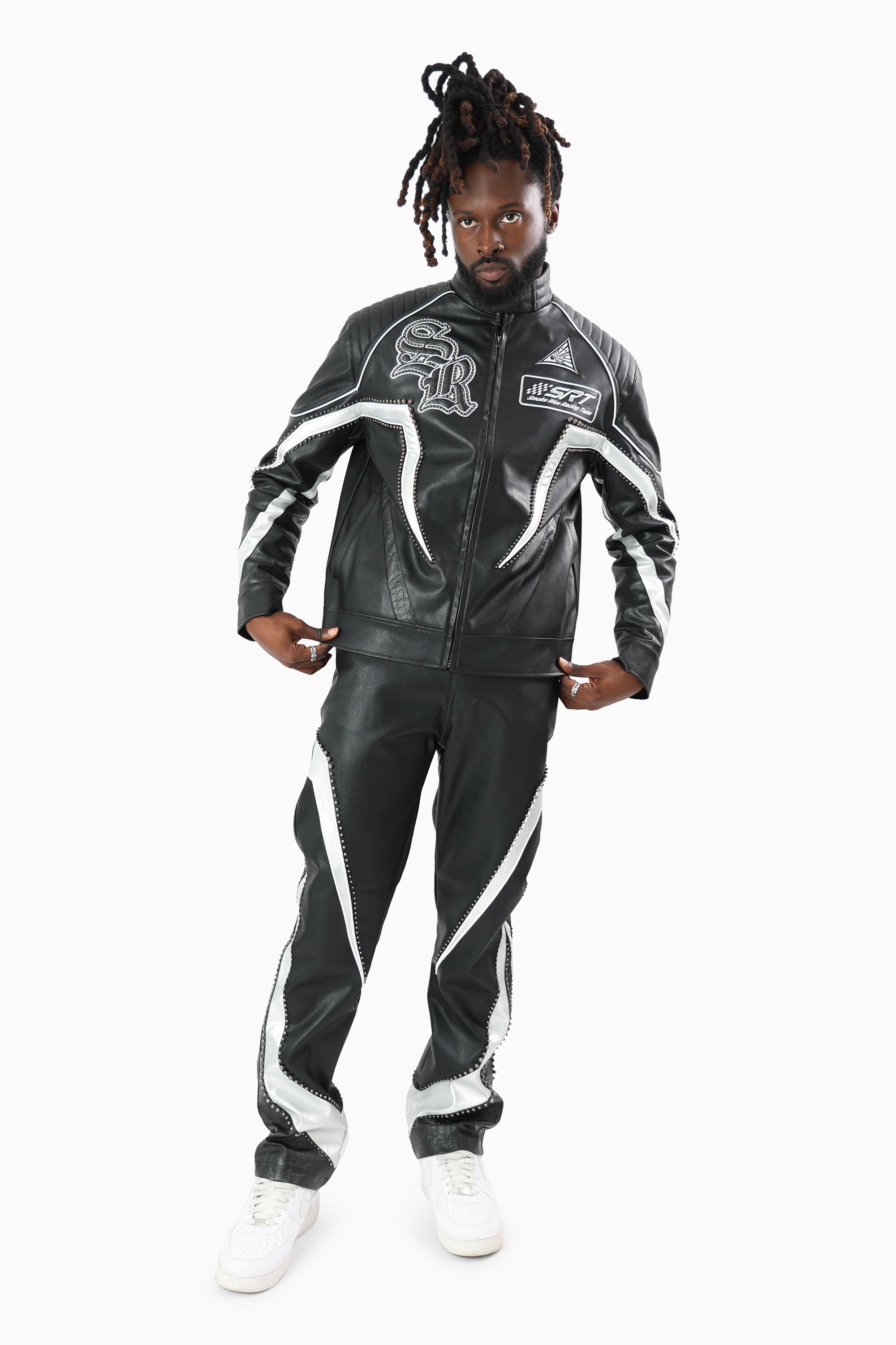 Club Circuit Racing PU Jacket - Crocodile Black