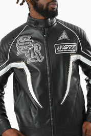 Club Circuit Racing PU Jacket - Crocodile Black