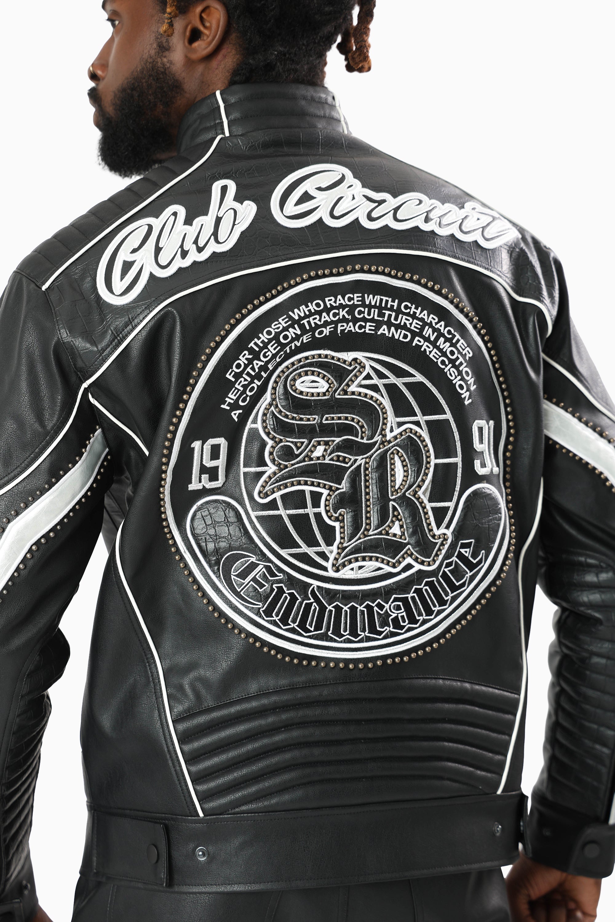 Club Circuit Racing PU Jacket - Crocodile Black
