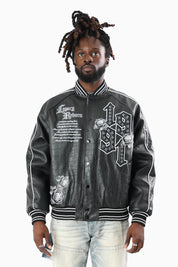 Elite Class Varsity Jacket - Crocodile Black