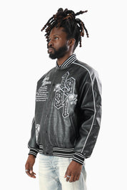 Elite Class Varsity Jacket - Crocodile Black