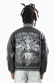 Elite Class Varsity Jacket - Crocodile Black