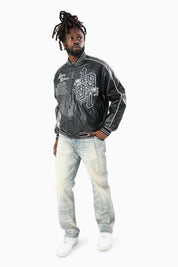 Elite Class Varsity Jacket - Crocodile Black