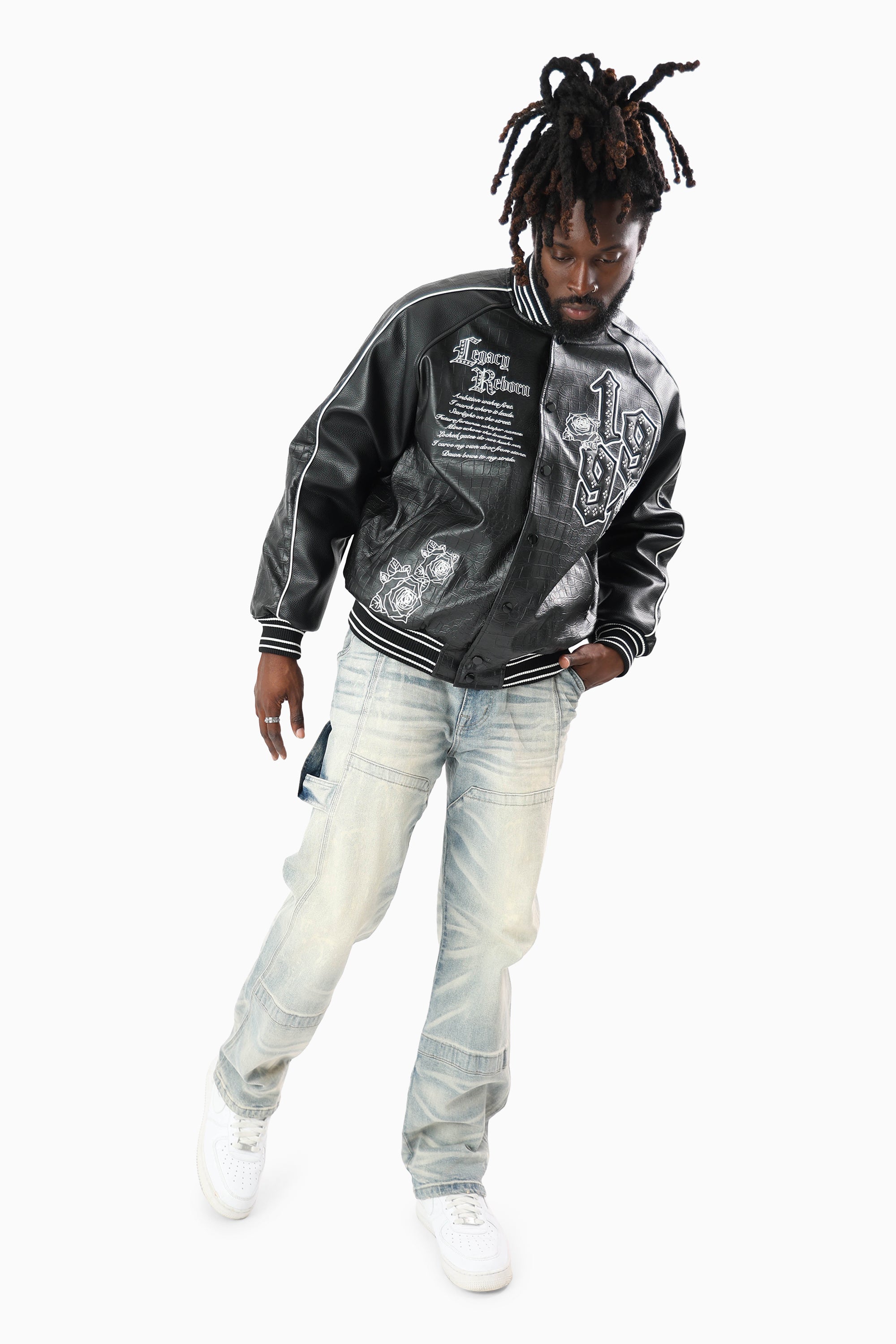 Elite Class Varsity Jacket - Crocodile Black