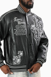 Elite Class Varsity Jacket - Crocodile Black