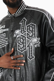 Elite Class Varsity Jacket - Crocodile Black