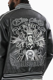 Elite Class Varsity Jacket - Crocodile Black